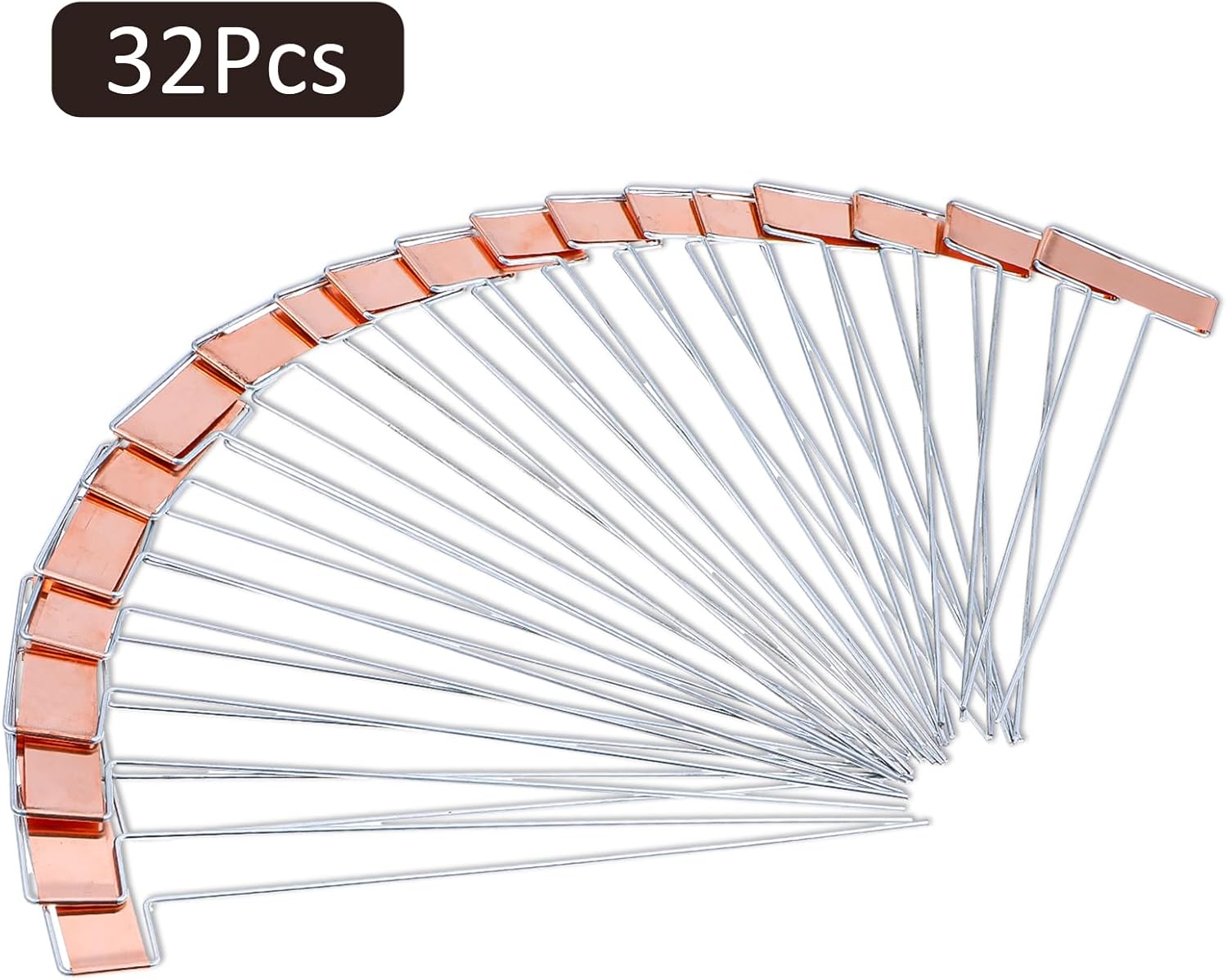 32 PCS Metal Plant Labels - Copper Garden Stakes, High Copper Plate Plant Name Tags, Metal Plant Labels for Flowers, Vegetables, Seedlings, Seed, Etc (Purple)-VerdiqueGarden