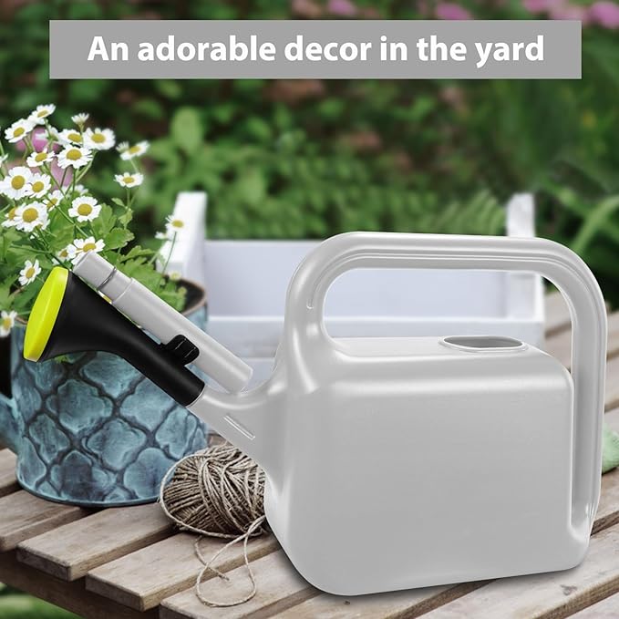 Outdoor Watering Can for Plants Indoor Watering Can for Houseplants 3/4 Gallon 3L (Grey)-VerdiqueGarden