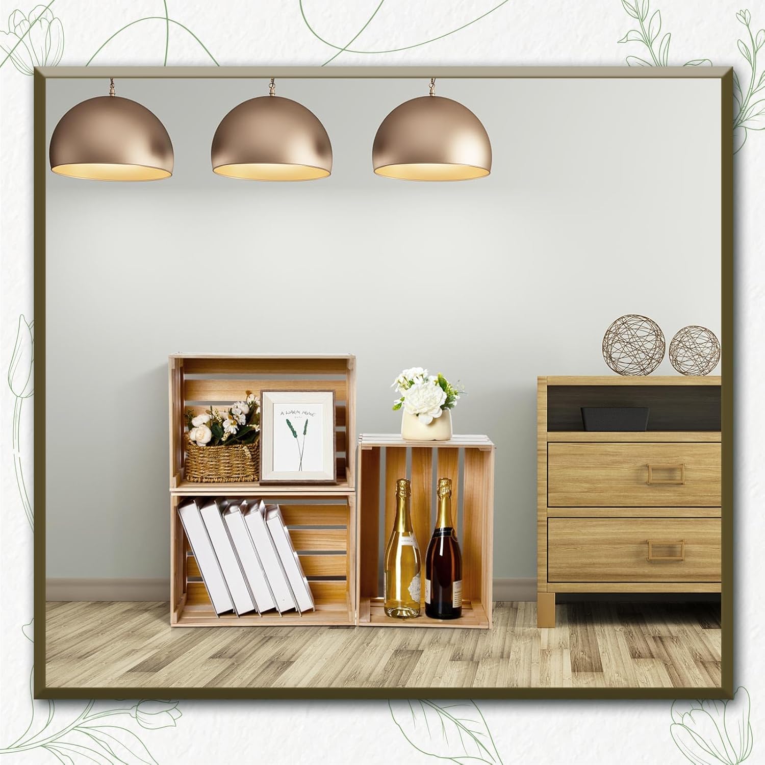 Weysat 3 Pack Large Wood Crates Box for Storage Unassembled 20 x 14 x 11'' Wooden Milk Crates with Handles Decorative Nesting Box for Display Unfinished Rustic Decor DIY Office Home Retail Art Craft-VerdiqueGarden