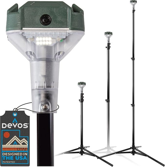Devos Outdoor LightRanger 800 Lumen Lantern - Rechargeable Telescoping LED Lantern, 30-Hour Runtime, Illuminates 40-Foot Area, Adjustable Height-VerdiqueGarden