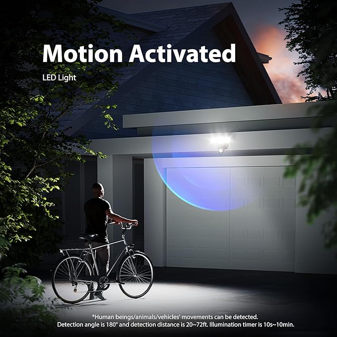 Onforu 75W LED Motion Sensor Outdoor Lights, Dusk to Dawn Flood Light Outdoor Motion Sensor, Hardwired Security Lights Floodlights Outside 7500LM 6500K Daylight IP65 Waterproof (Brown)-VerdiqueGarden