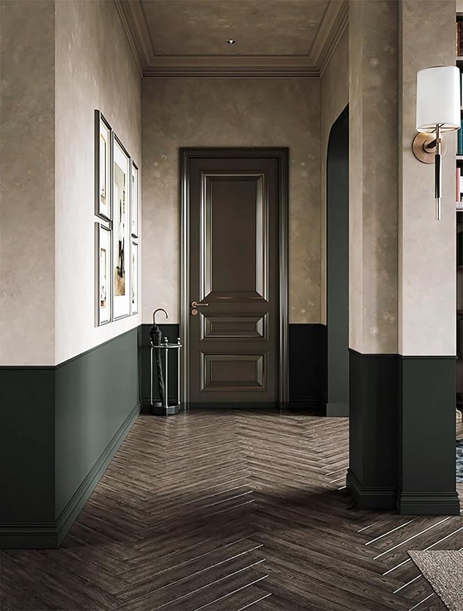 Dimoon 236''x17.7'' Dark Green Peel and Stick Wallpaper Contact Paper Modern Self Adhesive Wall Paper Removable Renter Friendly Textured Solid Color Shelf Vinyl Roll (236''x17.7'',Black Jadeite)-VerdiqueGarden