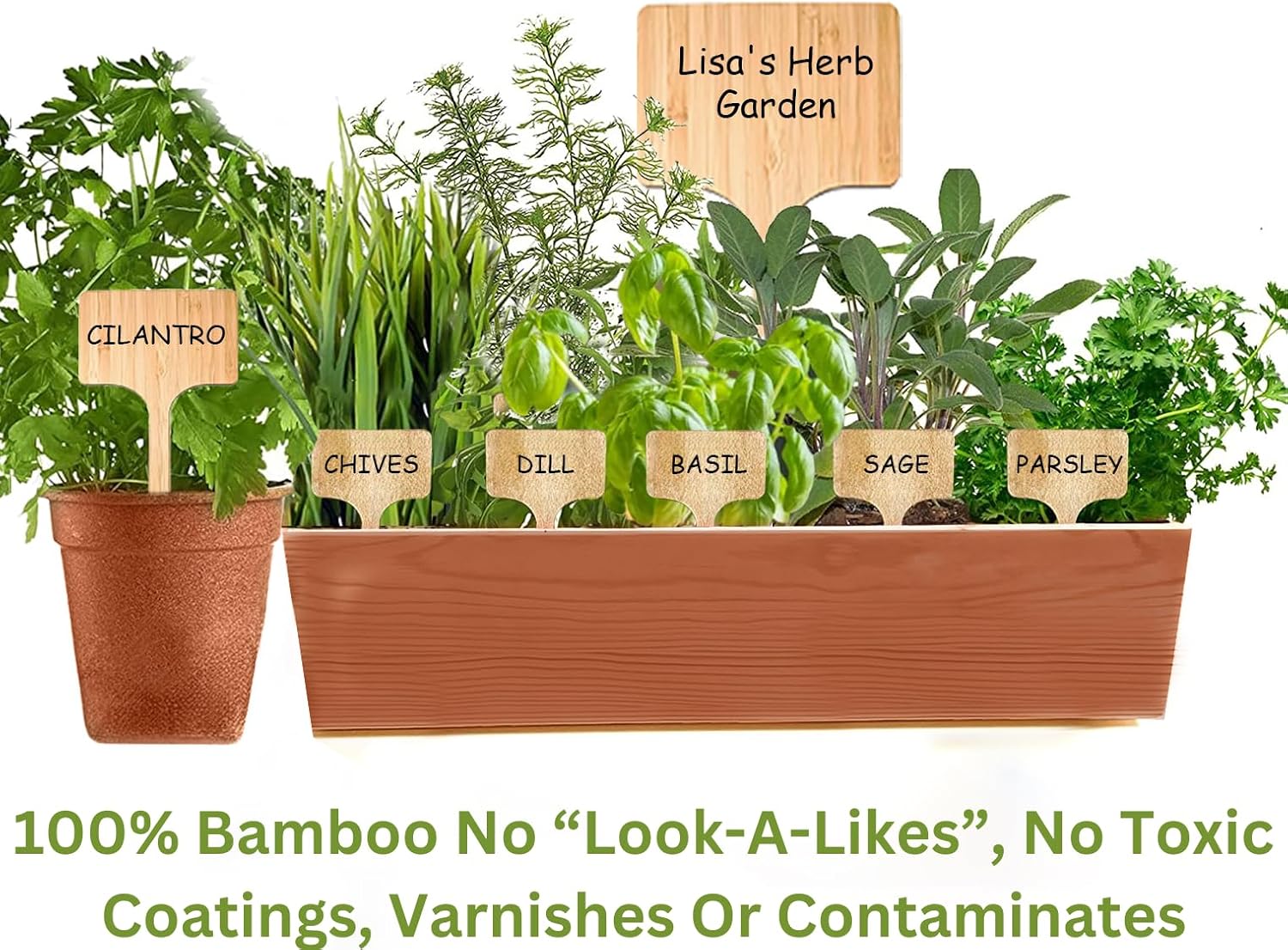 10 Pack 8 Inch Tall Plant Labels Large Garden Markers Plant Name Tags for Flowers, Herbs, Vegatables, Seeds, Bulbs Easy to See Larger Writing Area with Full Size Marker-VerdiqueGarden