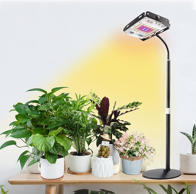 LBW Grow Light for Indoor Plants, Full Spectrum Desk LED Plant Light, Small Grow Lamp with On/Off Switch, Height Adjustable, Flexible Gooseneck, Ideal for Indoor Growth-VerdiqueGarden
