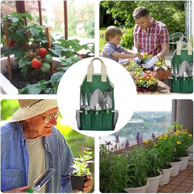 11-Piece Gardening Tool Set, Garden Tool Kit with Tote Bag, Adjustable Apron, and Gardening Accessories, Perfect Gardening Gifts for Women and Men-VerdiqueGarden
