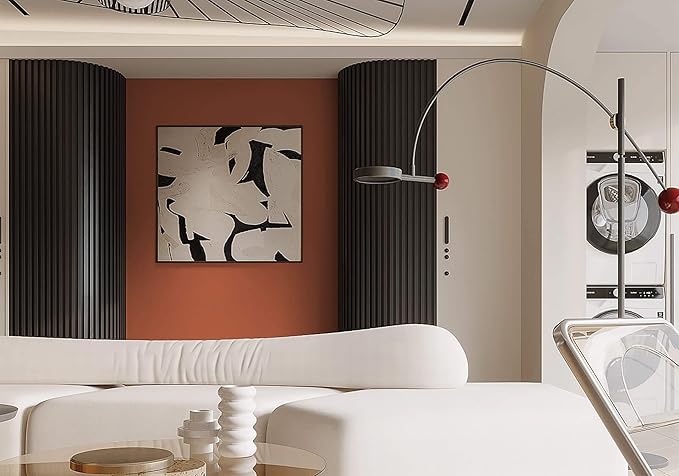 Dimoon 236''x17.7'' Orange Peel and Stick Wallpaper Contact Paper Modern Self Adhesive Wall Paper Removable Renter Friendly Textured Solid Color Shelf Cabinet Vinyl Roll (236''x17.7'',Vermilion)-VerdiqueGarden