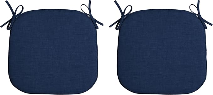 Arden Indoor/Outdoor Foam Seat Pad, 2 Pack, 17 x 16, Patio Cushion, Water Repellent, Fade Resistant, Foam Cushion Sapphire Blue Leala-VerdiqueGarden