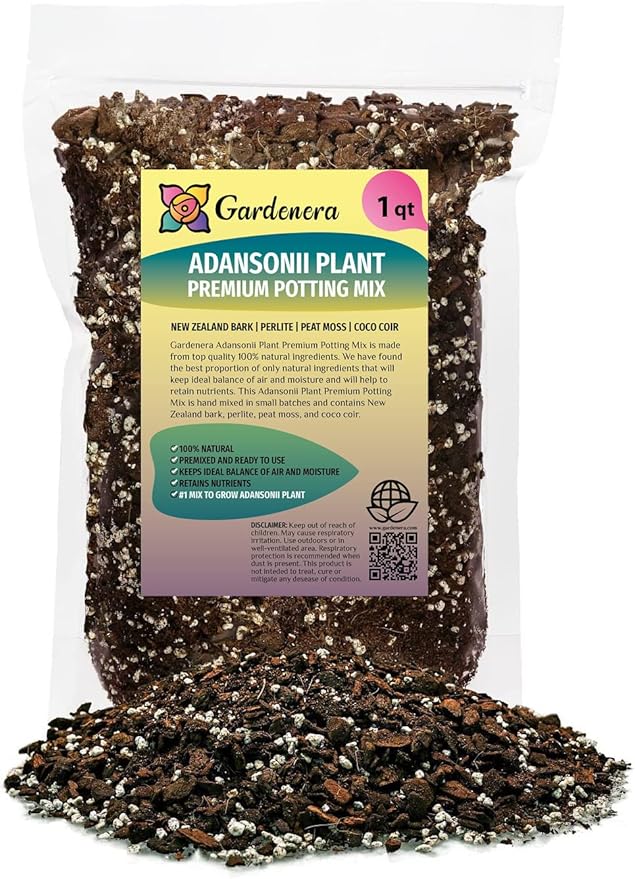 Monstera Adansonii Specialized Soil Mix - Improve Aeration, Drainage & Nutrient Retention - 1 Quart-VerdiqueGarden