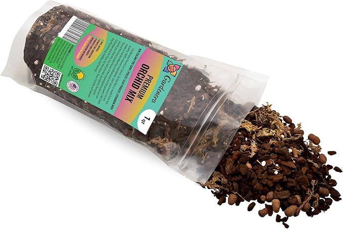 Premium Orchid Soil Mix by Gardenera - Hand Mixed New Zealand Pinus Radiata 100% Natural Potting Soil Bark Mix - for Phalaenopsis Orchid - 1 Quart - Made in USA-VerdiqueGarden