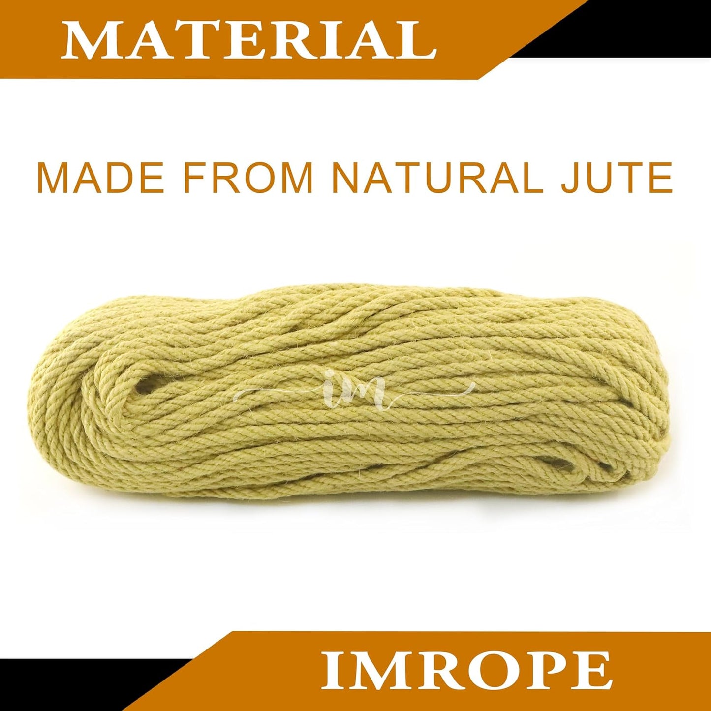 6mm x 50 Feet Yellow Jute Rope, Twine for Gardening Tomato Climbing Plant Tie Floristry Crafts Gift Wrapping Packing Decor-VerdiqueGarden