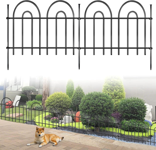 45ft X 13in Animal Barrier Fence, 32 Panels No Dig Fence for Dogs Rabbit, Anti Digging Defense Barrier Garden Edging Border, Rustproof Metal Arched Decorative Garden Fencing for Outdoor, Yard, Lawn-VerdiqueGarden