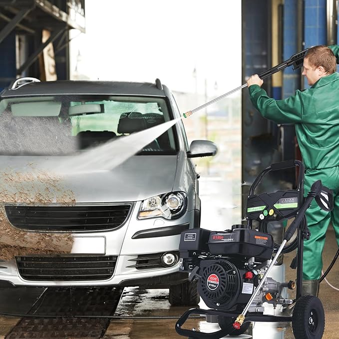 4200PSI Pressure Washer 4.0GPM Gas Power Washer 212CC Gas Powered Washing Machine Commercial High Pressure Washer with 25ft Hose&5 Nozzles for Patio Garden Yard Vehicle,EPA/CARB/ETL-VerdiqueGarden