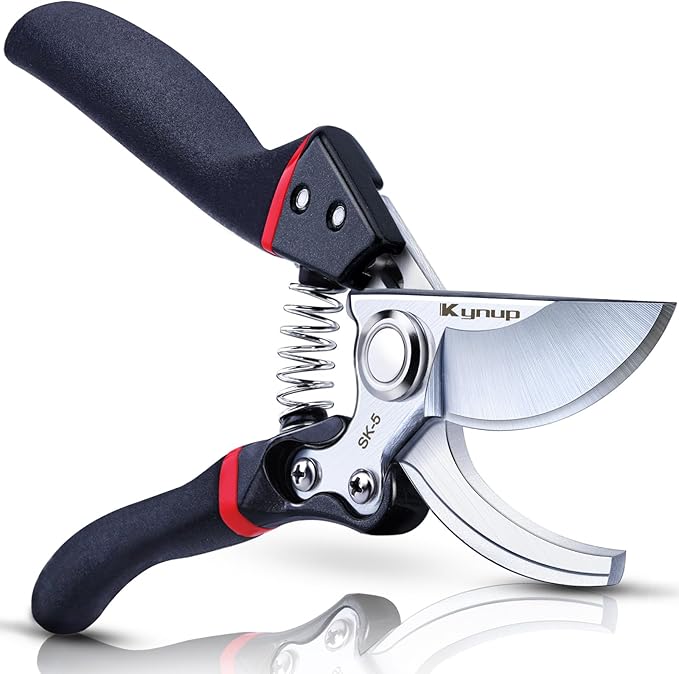 Kynup Pruning Shears for Gardening, Garden Shears Heavy Duty, Cutting Shears Pruners, Hedge Clippers, Rose Pruning Shears, Hand Clippers Gardening (Red Black)-VerdiqueGarden