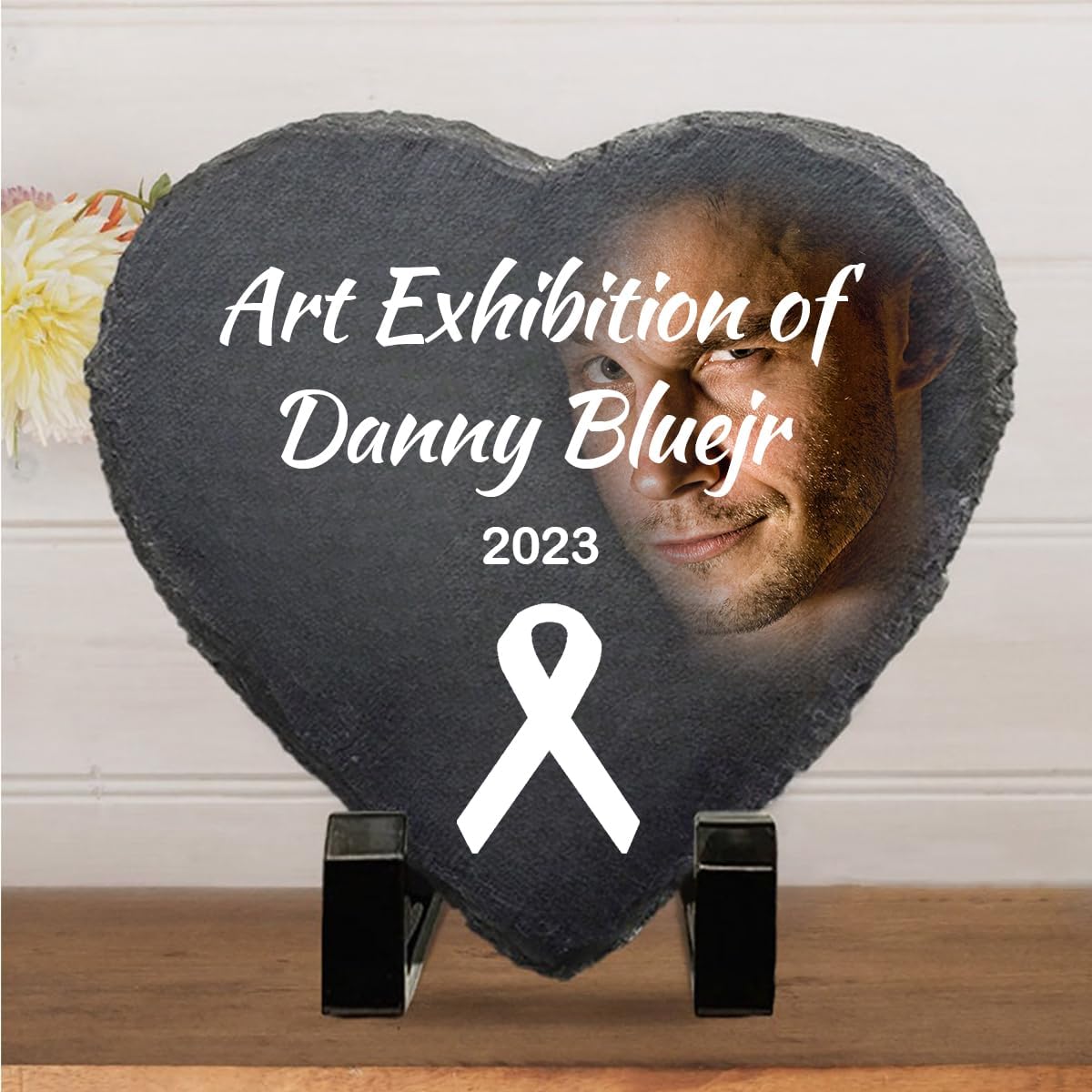 Custom Photo Garden Stones Personalize with Any Message and Pattern, Desgin Heart Shaped Memorial Stones Welcome Stones 6x6 for Housewarming,Memorial Gifts and Special Day Gifts-VerdiqueGarden