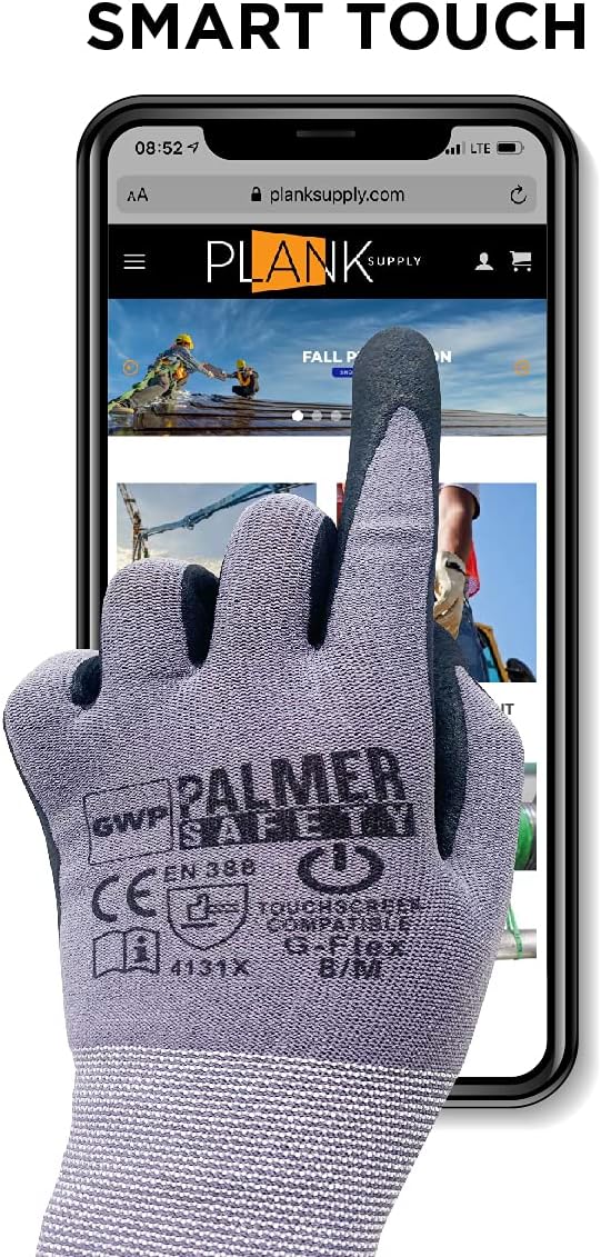 ATERET Work Gloves 12 Pairs Micro-Foam Nitrile Coated Safety Gloves, Seamless Knit Nylon Gloves Home Improvement General Use-VerdiqueGarden