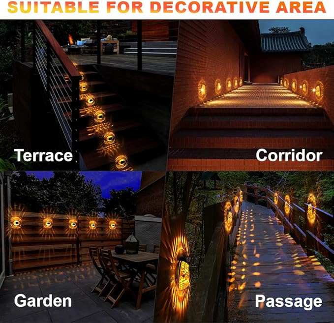 Waterproof LED Decorative Lights, Led Solar Lights for Wall, Garden, Yard, Patio, Pool, Pathway, 12 Pack Led Atmosphere Lights-VerdiqueGarden