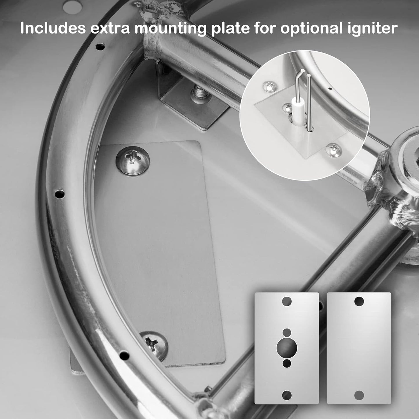 Stanbroil 13-Inch Drop-in Fire Pit Burner Pan, Round Fire Pit Insert for Propane & Natural Gas DIY Fire Table, Stainless Steel Firepit, BTU 88,000 Max-VerdiqueGarden