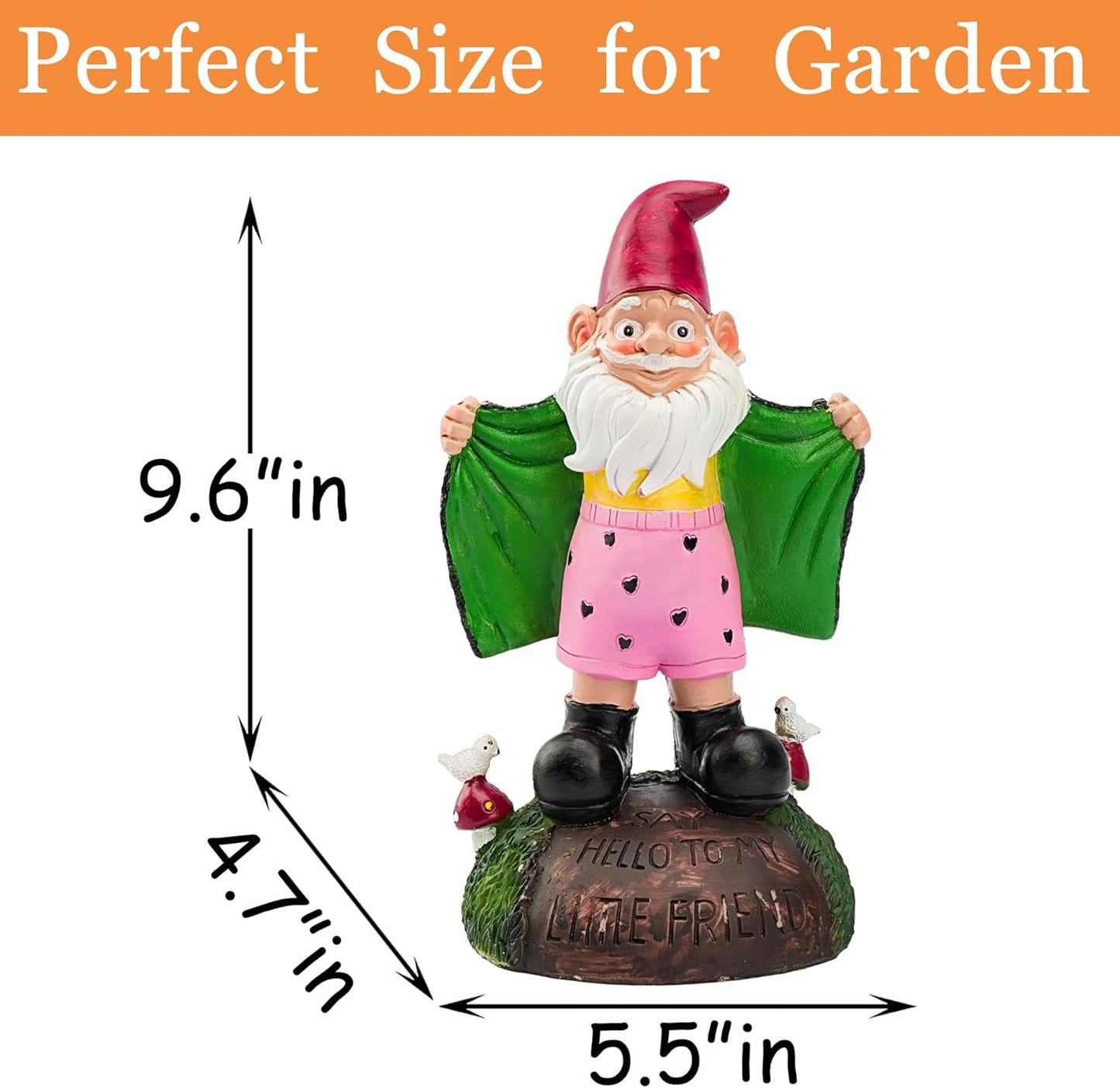 Garden Gnome Statue, Humor Gnome Decor, Animal Resin Sculptures, Statue Ornaments for Outdoor, Home Garden Decor Accents, Lawn Ornaments-VerdiqueGarden
