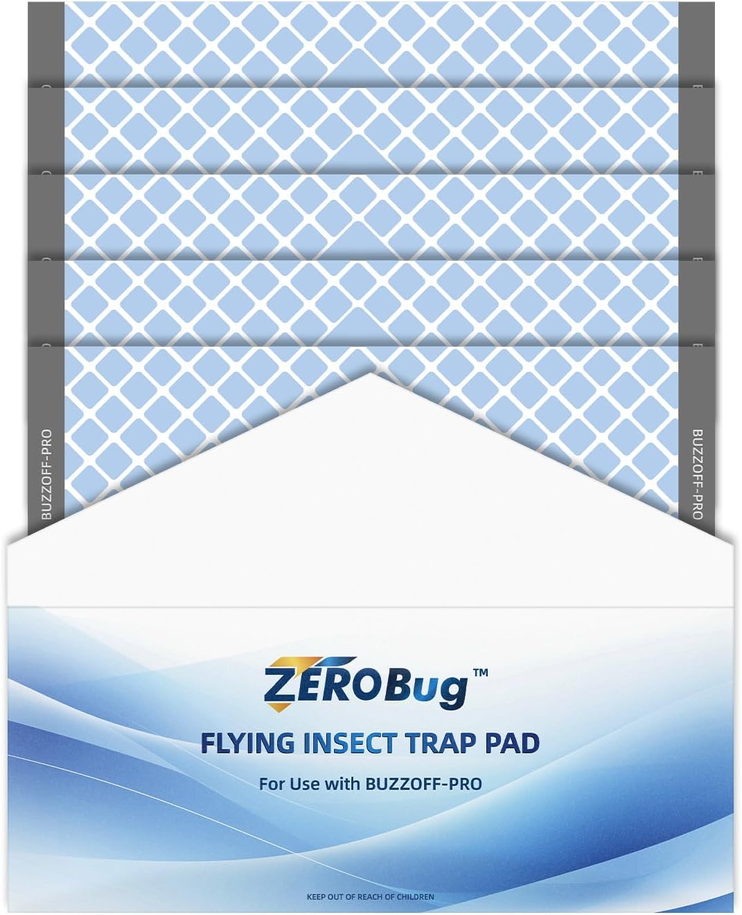 Sticky Fly Trap Refills 5-Pcs for BUZZOFF PRO Zapper, Fruit Fly Catcher Glue Boards for Indoor Use, Odourless, Mess-Free Insect Control-VerdiqueGarden