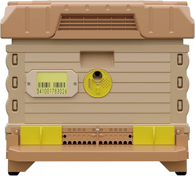 Ergo Insulated 10 Frame Bee Hive Set [NO Frames Included] (Single Hive, Tan Body Yellow Entrance)-VerdiqueGarden