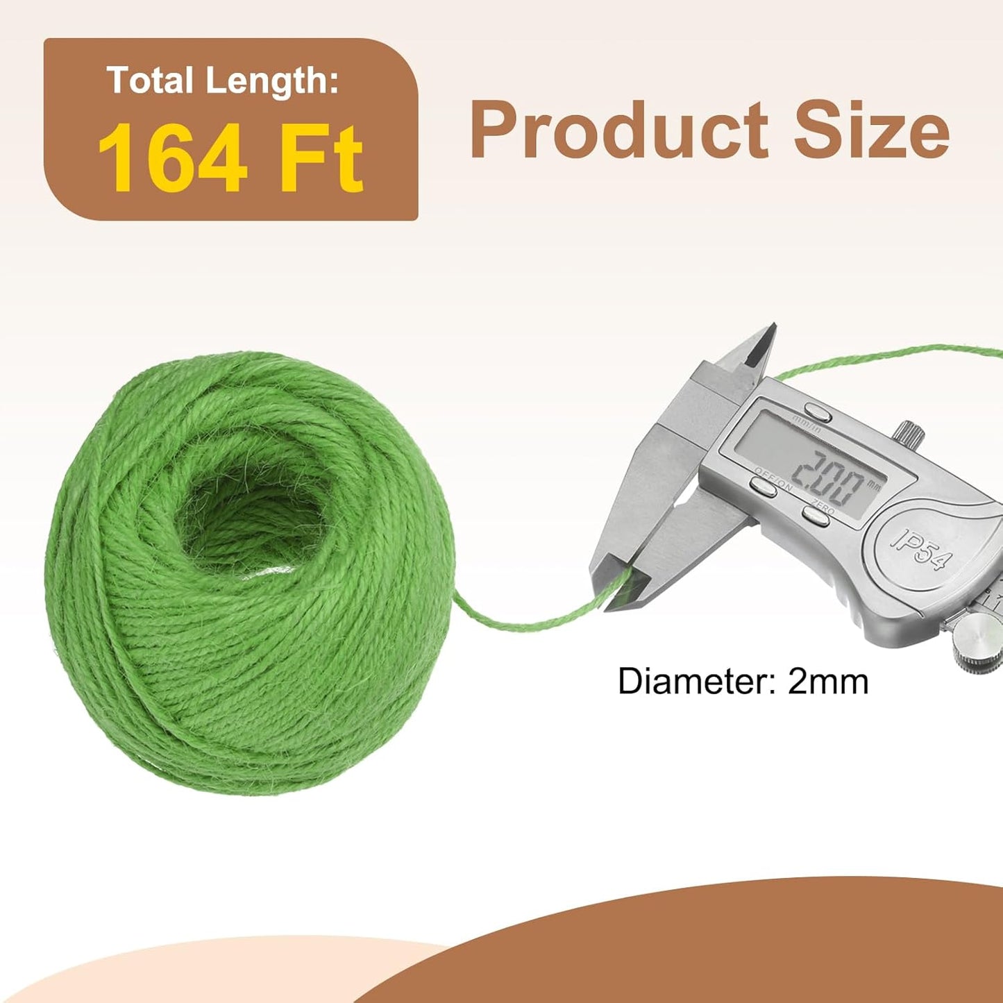 uxcell 164 Feet Natural Jute Twine String,2mm Thin Garden Twine Rope Colored Plant String Cord for DIY Art Crafts Gift Wrapping Decoration Packing Gardening Plant Hanger,Light Green-VerdiqueGarden