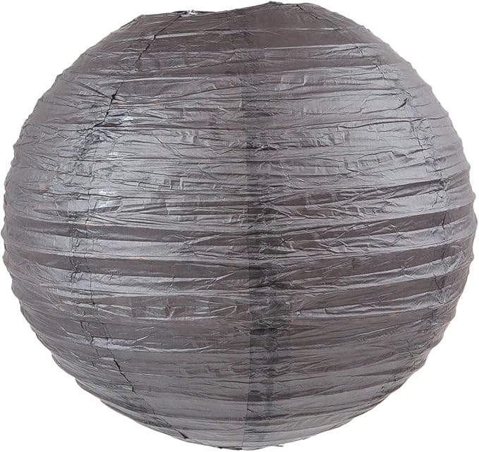 WYZworks Round Paper Lanterns 10 Pack (Dark Brown, 14") - Hanging Paper Lanterns Lamp for Wedding, Birthday, Party and Home Decorations with 8", 10", 12", 16" option-VerdiqueGarden