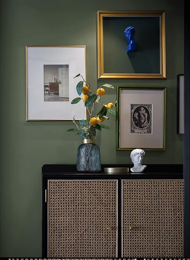 Dimoon 394''x17.7'' Green Peel and Stick Wallpaper Contact Paper Modern Self Adhesive Wall Paper Removable Renter Friendly Textured Solid Color Shelf Cabinet Vinyl Roll (394''x17.7'',Leaf Green)-VerdiqueGarden