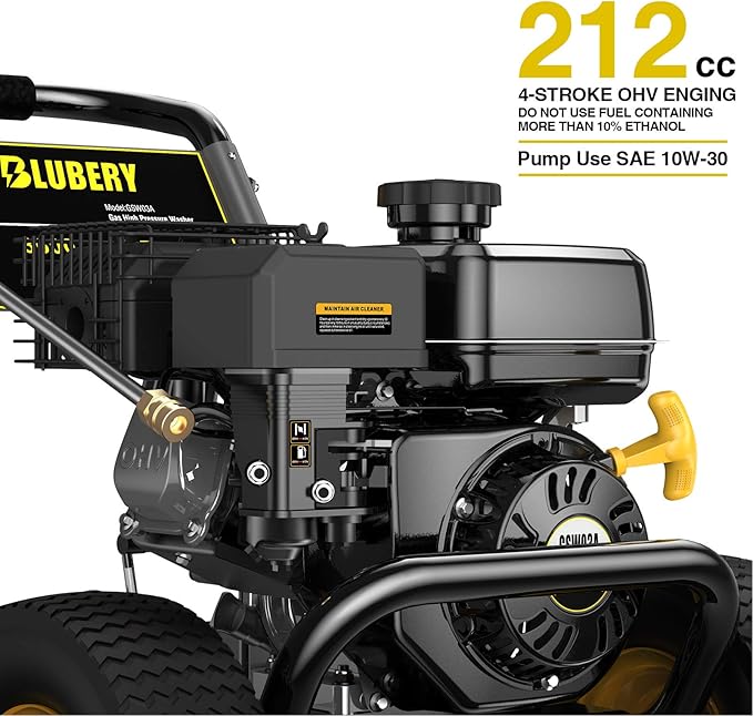 Heavy-Duty Gas Pressure Washer, 3600Psi at 2.7Gpm Power Washer,Portable, 30feet Pressure Hose,Industrial Style,Axial Cam Pump, for Siding, Driveway, House, Car, RV, Paint Preparation etc-VerdiqueGarden