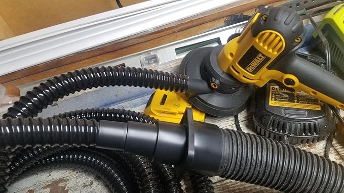 Pond Hose ID 1-1/2” × 10ft Black Corrugated Flexible Reinforced PVC Hose Vinyl Tubing for Pond Pump Fountain Garden Waterfall, Non-toxic & Kinkproof, with 2 clamps, 1.5 in 38mm id-VerdiqueGarden