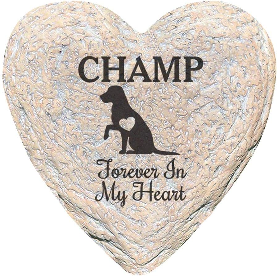 GiftsForYouNow Engraved Assorted Animals with Heart Memorial Heart Garden Stone, Dog My-VerdiqueGarden