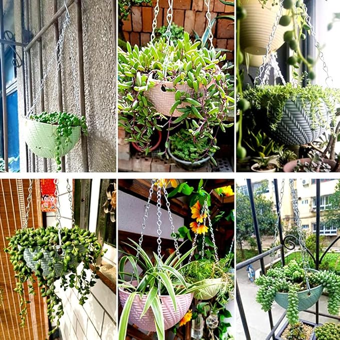 10 Pack 9.5 Inch Silver Hanging Chains for Hanging Bird Feeders, Bird Houses, Planters, Baskets, Birdbaths, Lanterns, Wind Chimes, Billboards, Signs and Ornaments-VerdiqueGarden