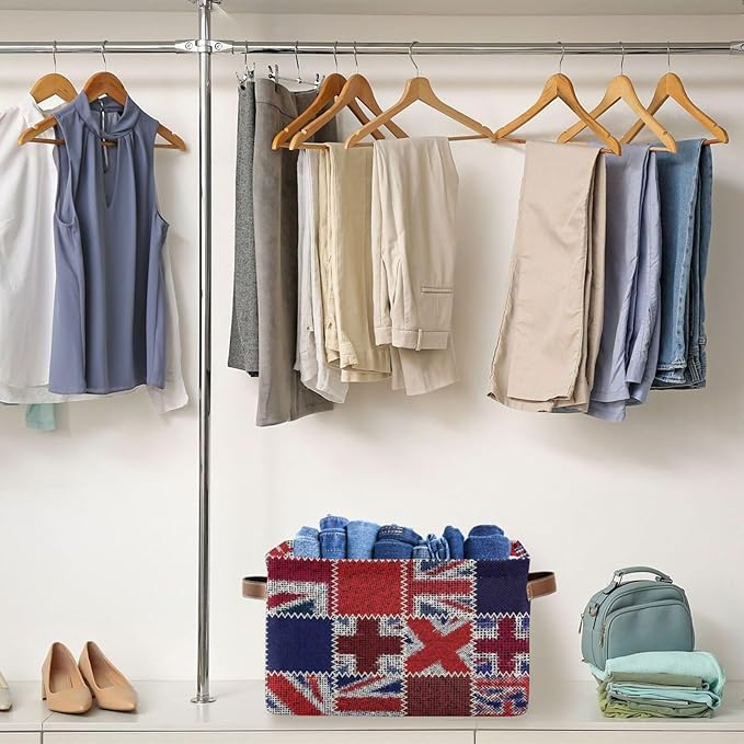 Flag Rectangular Storage Basket Organizer Bin Shelf Baskets For Clothes For Home Office Dorm-VerdiqueGarden