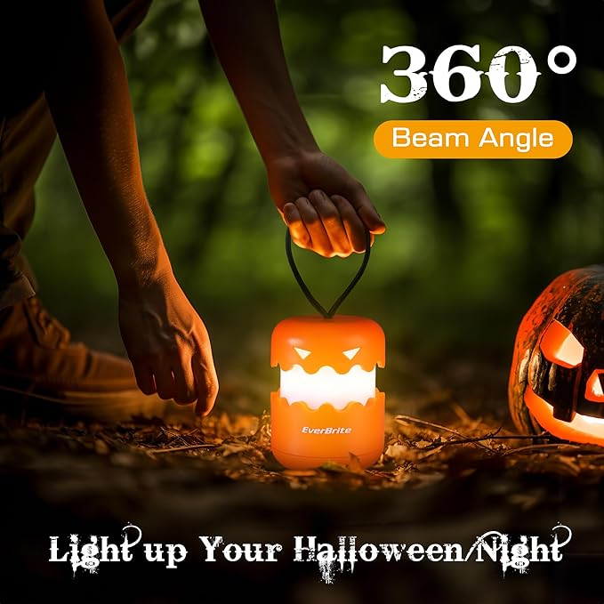 EverBrite 3-Pack Halloween Pumpkin Lantern & 3-Pack Halloween Hanging Ghost Lights-VerdiqueGarden