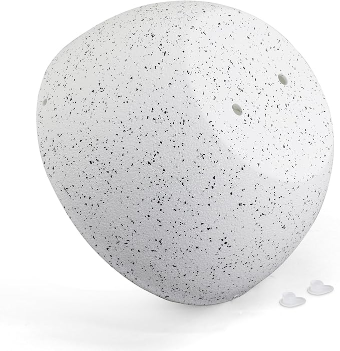 10 inch Hanging Planters for Indoor Outdoor Plants, 2 Pack Hanging Flower Pots with Drainage Holes and Chain for Garden Porch, Plastic Hanging Baskets for House Plants, Speckled White-VerdiqueGarden