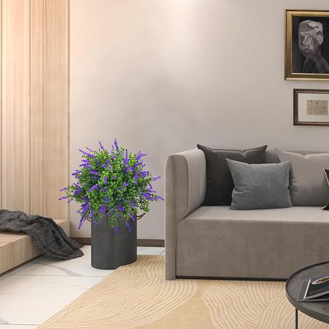 23.6" Artificial Lavender Topiary Ball Trees with Ground Spike, 2 Pack Faux Potted Plants with UV Resistant Purple Flowers for Indoor Outdoor Home Garden Patio Porch Decoration-VerdiqueGarden