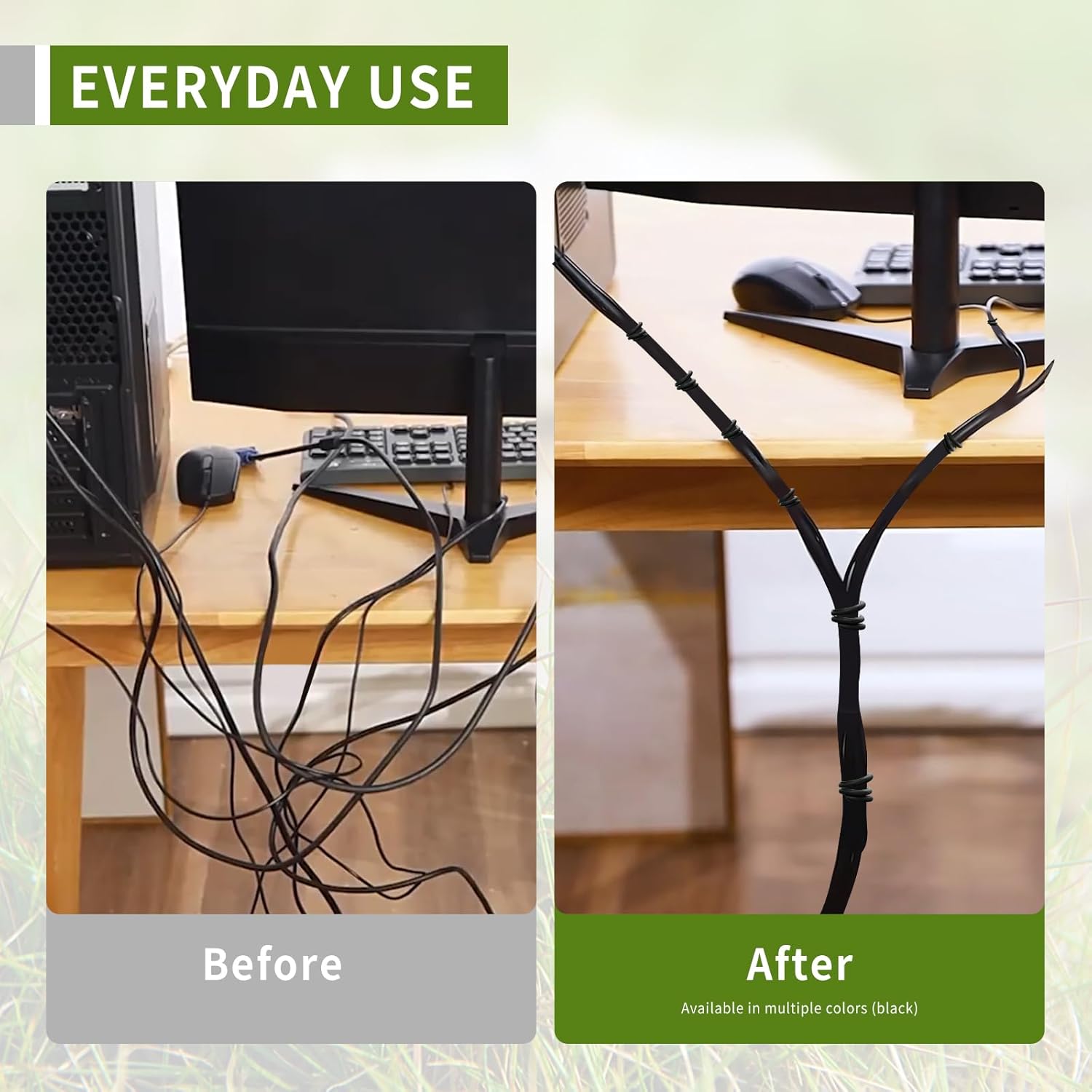 Garden Flexible Wire Tie, Soft Twist Plant Ties Support Plant Vines for Supporting and Fixing Garden Planting Branches Vines & Stems ，Organize Data Wire and Office Organization 65.6’ ( 3.5MM) (black)-VerdiqueGarden