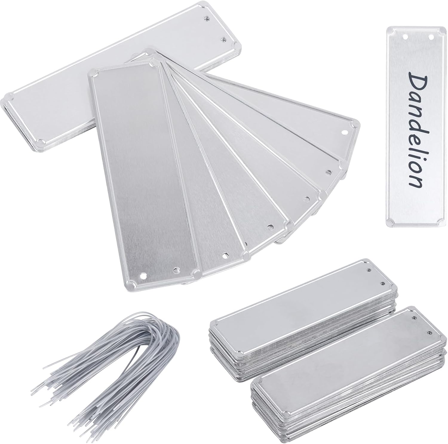 Metal Plant Labels, Aluminum Plant Tags, Aluminum Plant Label for Seedlings Garden Tree, Double Sided Write on Labels for Outdoor, Waterproof Metal Tags（50 Pcs）-VerdiqueGarden