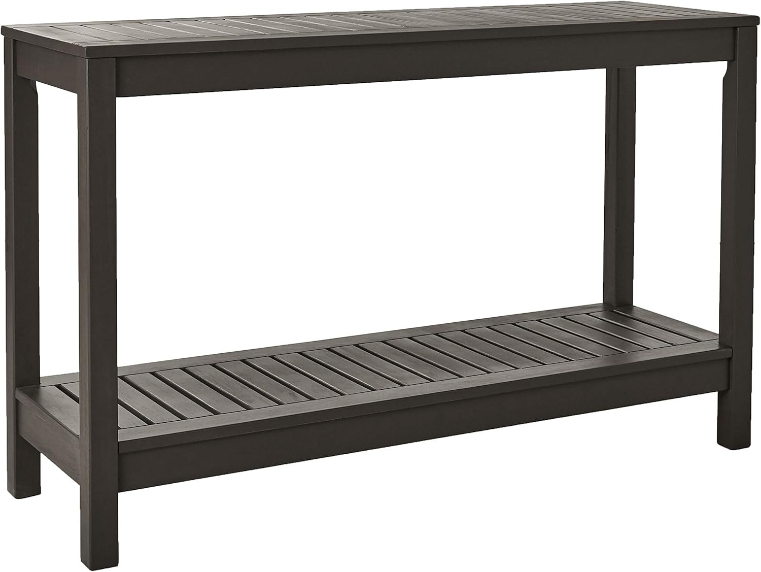 Cambridge Casual Solid Wood Alfresco Outdoor Console Table – Dark Brown Finish – Durable and Stylish Accent Plant Table for Patio, Deck, Porch, Garden, and Outdoor Spaces-VerdiqueGarden