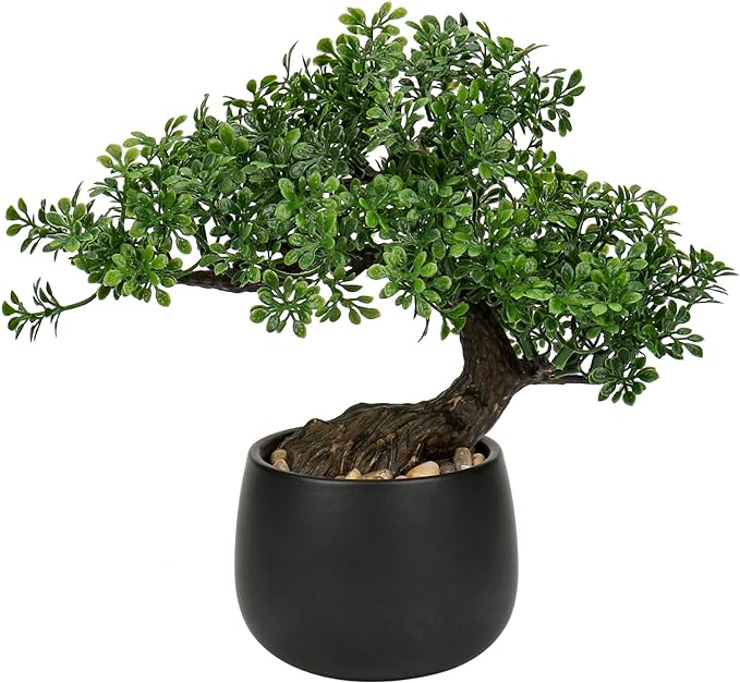 Artificial Bonsai Tree Juniper Faux Plants Indoor Fake Plants Decor with Ceramic Pots for Home Table Office Desk Bathroom Shelf Bedroom Living Room Farmhouse Decorations-VerdiqueGarden