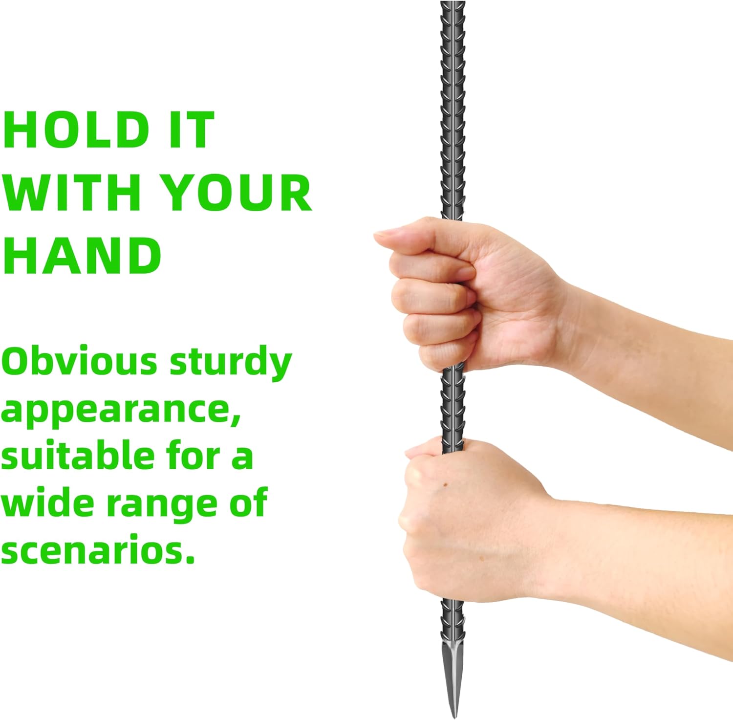 16 Pieces 24-Inch Garden Ground Stakes Galvanized Steel Rebar Stake - Heavy Duty Anchors for Tents, Position Kits,Fences, and Trampolines-VerdiqueGarden