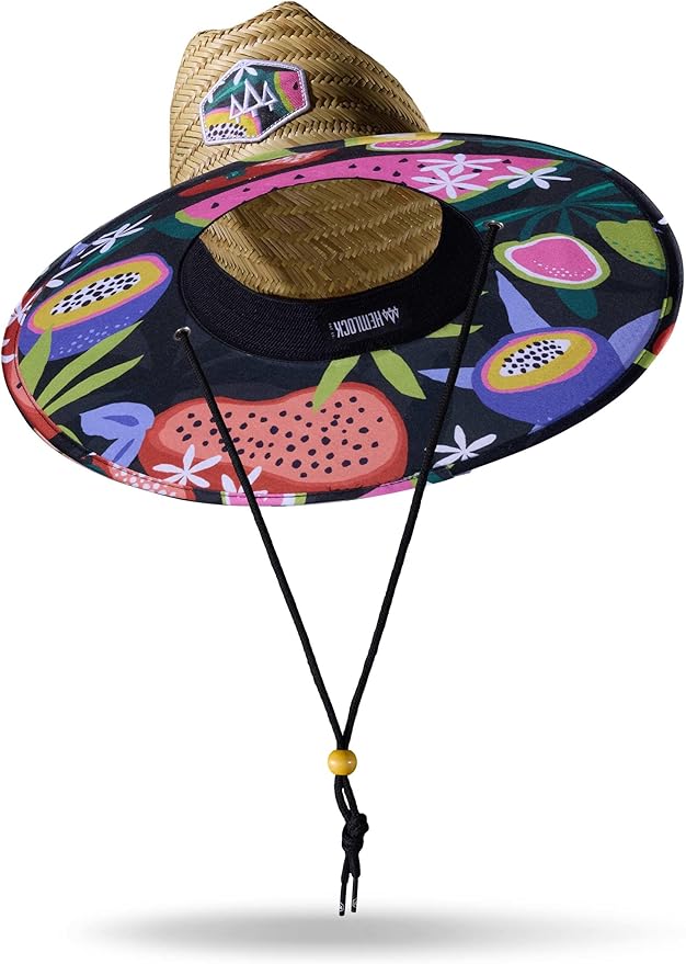 Straw Hat for Men & Women | Lifeguard Hat, Beach Hat & Sun Hat | UPF 50+ Wide Brim for Sun Protection | One Size | Hemlock-VerdiqueGarden