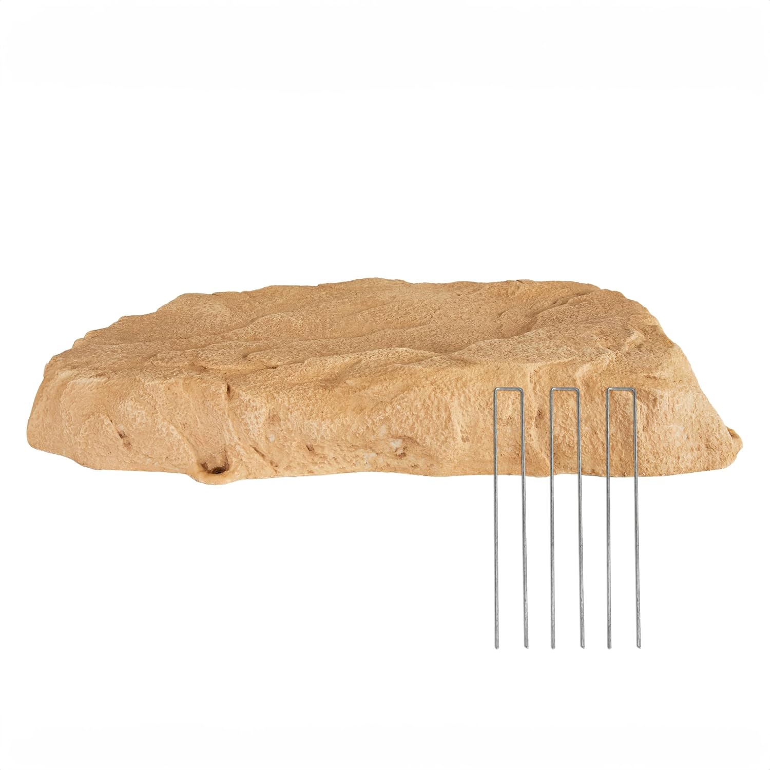 Sunnydaze 3.5” H Polyresin Faux Landscape Rock Cover - Lightweight Fake Rock Well Pump Cover for Outside - Sand-VerdiqueGarden