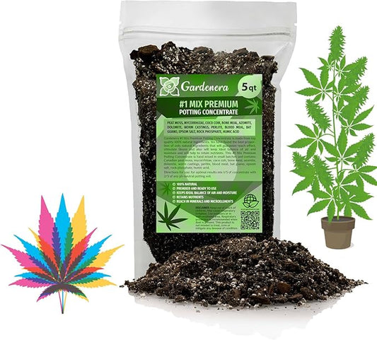 Organic Autoflower Plants Potting Soil Mix - Perfect Balance of Nutrients, Drainage, and Aeration for Thriving Autoflower Plants- 5 Quart-VerdiqueGarden