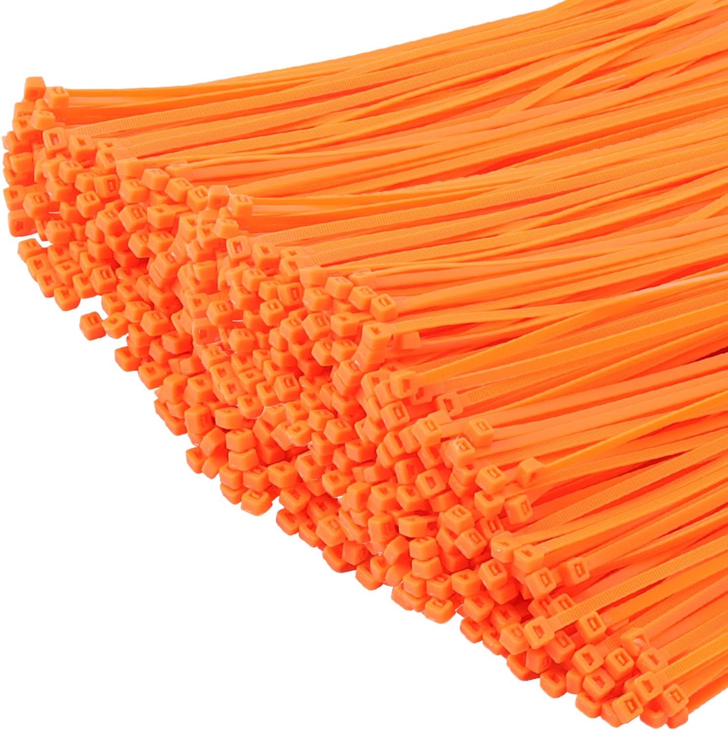 XINGO 1000 PCS Orange Zip Ties 8 Inch, 60 LBS Tensile Strength, Self-Locking Nylon Plastic Nylon PA66 Wire Ties for Indoor and Outdoor Use-VerdiqueGarden