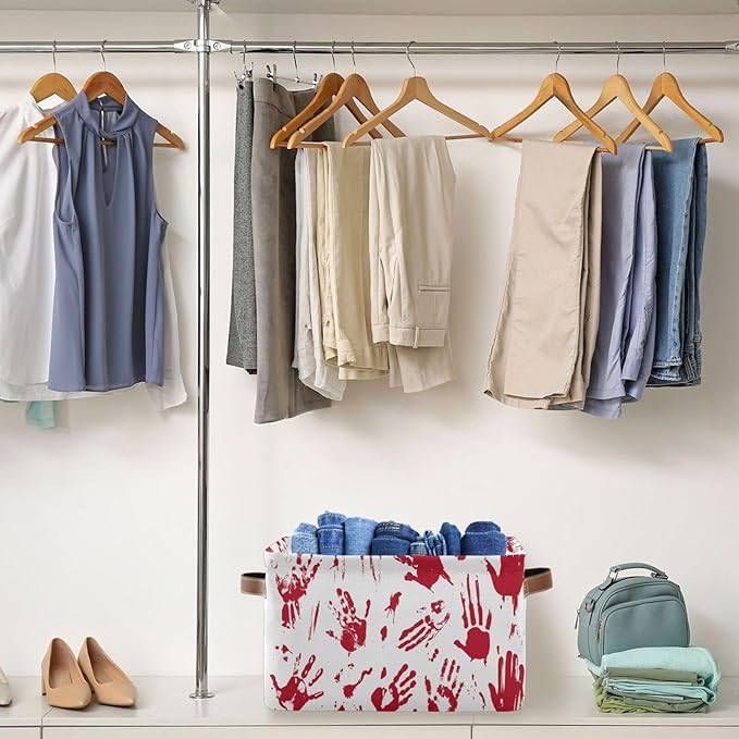 Skull Hand Rectangular Storage Basket Organizer Bin Shelf Baskets For Clothes Gifts For Home Office Dorm-VerdiqueGarden