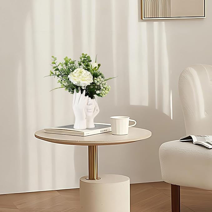 BrownLove Ceramic Face Vase White Flower for Decor Female Form Art Vase Modern Decorative Centerpiece for Table Shelf Living Room Office Bedroom-VerdiqueGarden