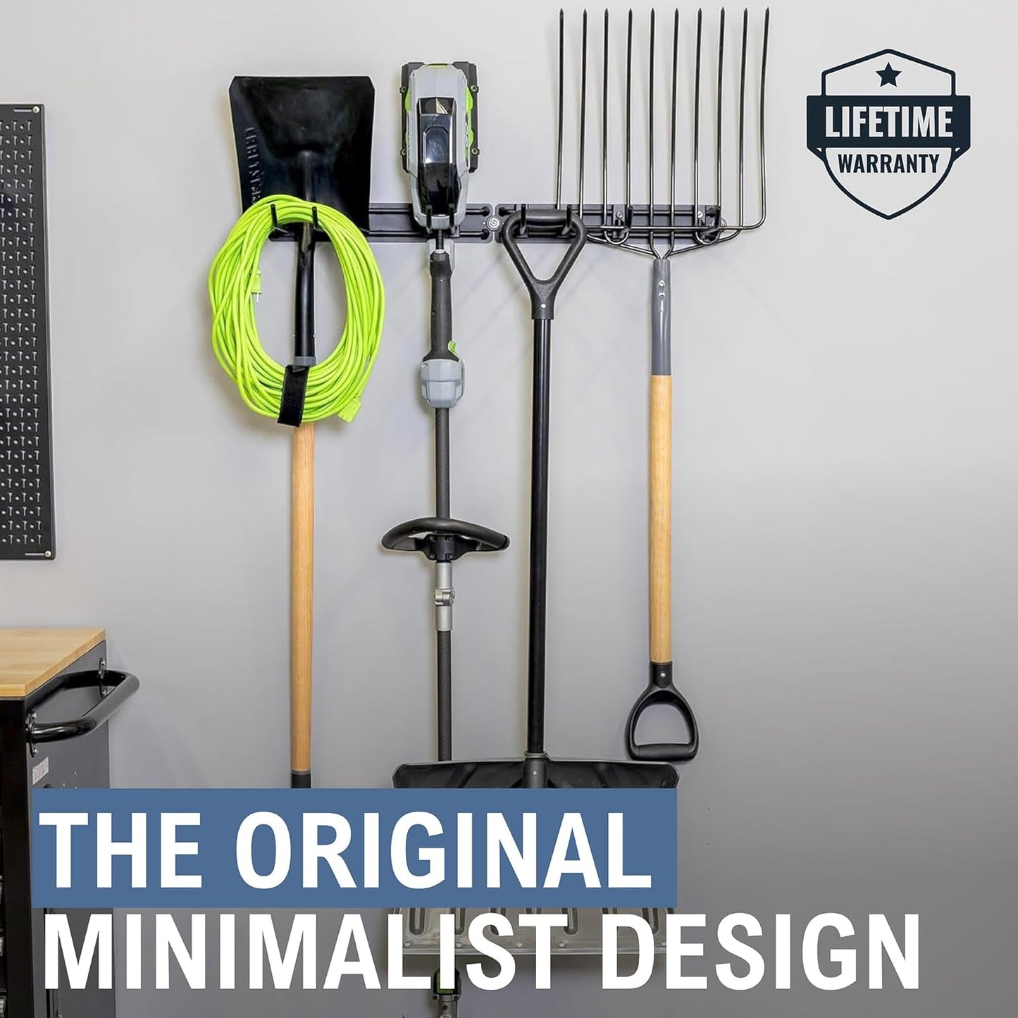 StoreYourBoard Garage Tool Organizer Wall Mount – Heavy Duty Garage Wall Organizer for Garage Organization and Storage, Broom Holder Wall Mount for Gardening Tools & Yard Tools – 32" Holds 300 lbs-VerdiqueGarden