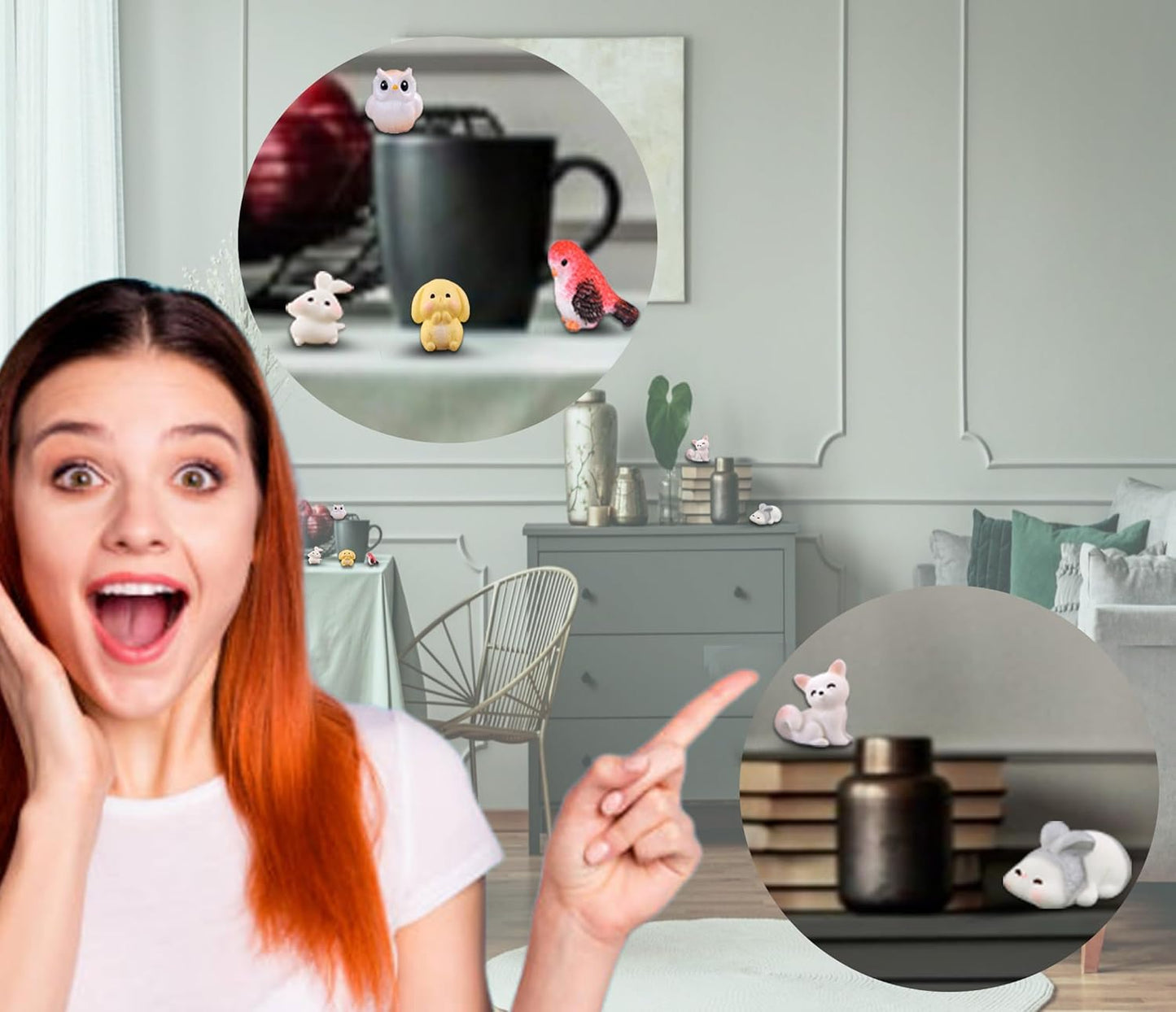 30 Pcs Tiny Resin Animals to Hide Mini Forest Animals Figurines for Miniature Garden Fairy Garden Succulents Plants Ornaments-VerdiqueGarden