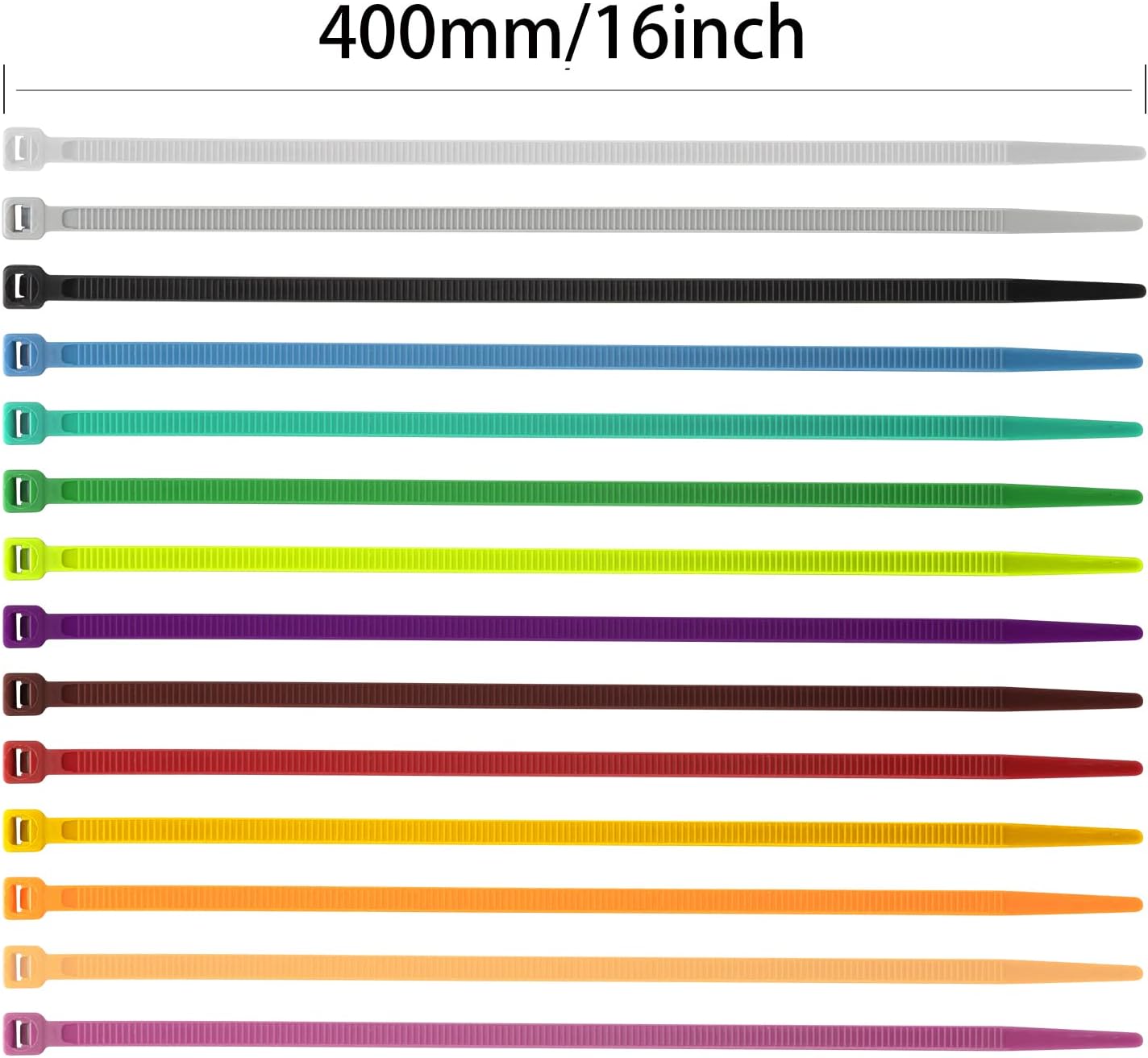 XINGO 100PCS Cable Zip Ties Heavy Duty, Premium Nylon Plastic Wire Ties with 50 Pounds Tensile Strength, Self-Locking Black Nylon Zip Ties for Indoor and Outdoor (16 inch, Pink)-VerdiqueGarden