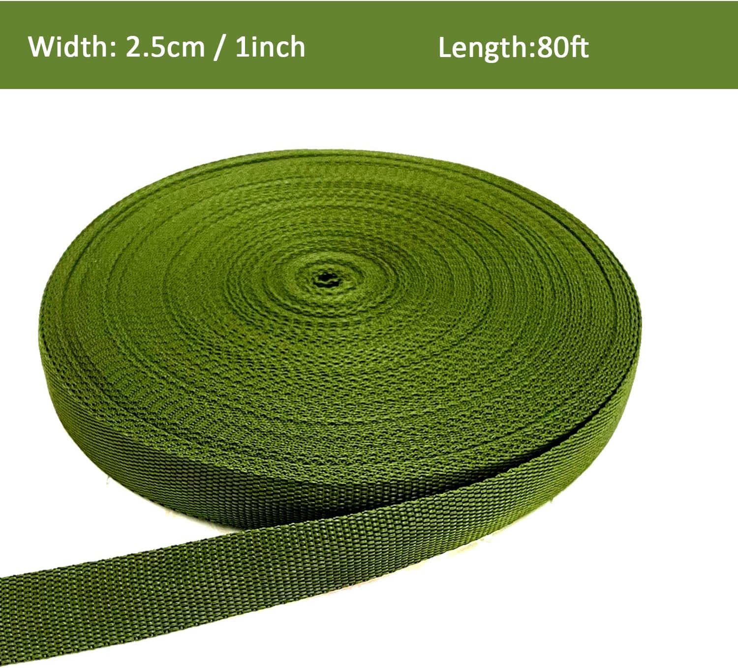 80 Feet Tree Tie Strap 1 Inch Tree Support Ties 1,980Lbs Strength Green Staking and Guying Material Plant Tie Garden Tie Green Tree Tie Rope for Outdoor Use, Straightening Supplies-VerdiqueGarden